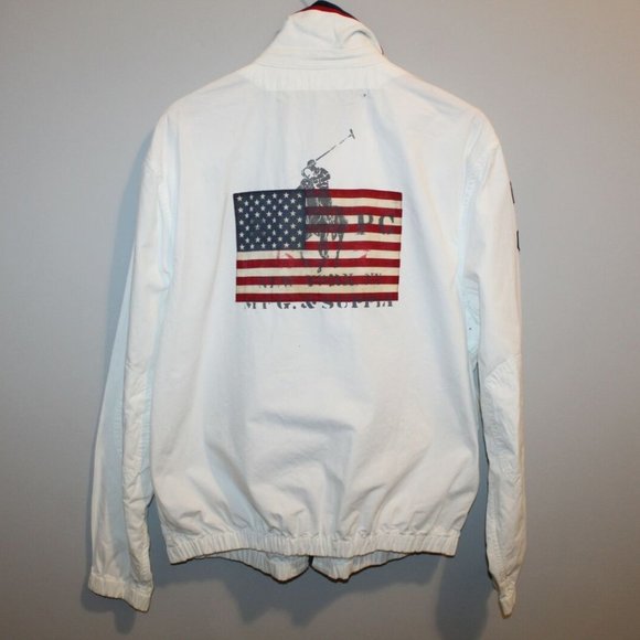 *Flaw Polo Ralph Lauren USA Zip Jacket Flag HW7589 - Picture 4 of 9